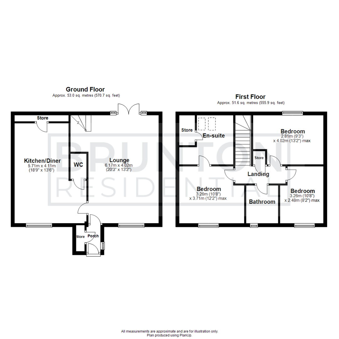 3 bed semi-detached house for sale in Nuthatch Close, Wideopen - Property Floorplan