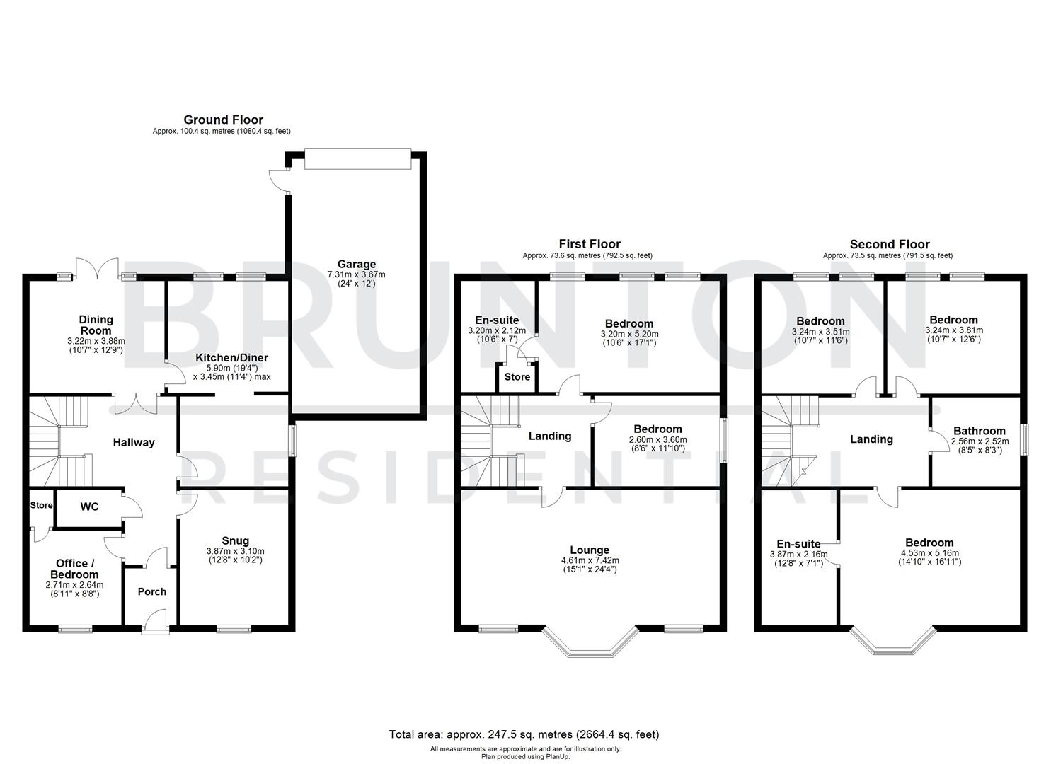 5 bed town house for sale in Featherstone Grove, Gosforth - Property Floorplan