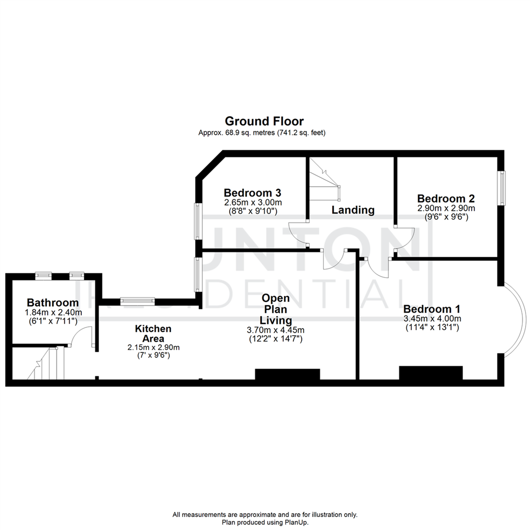 3 bed flat to rent in Brandon Grove, Sandyford - Property Floorplan