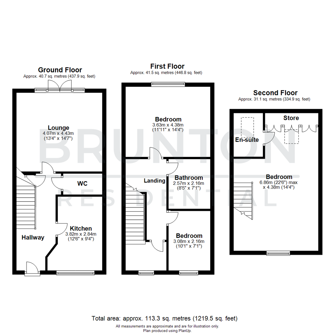 3 bed semi-detached house for sale in Roseden Way, Newcastle Upon Tyne - Property Floorplan