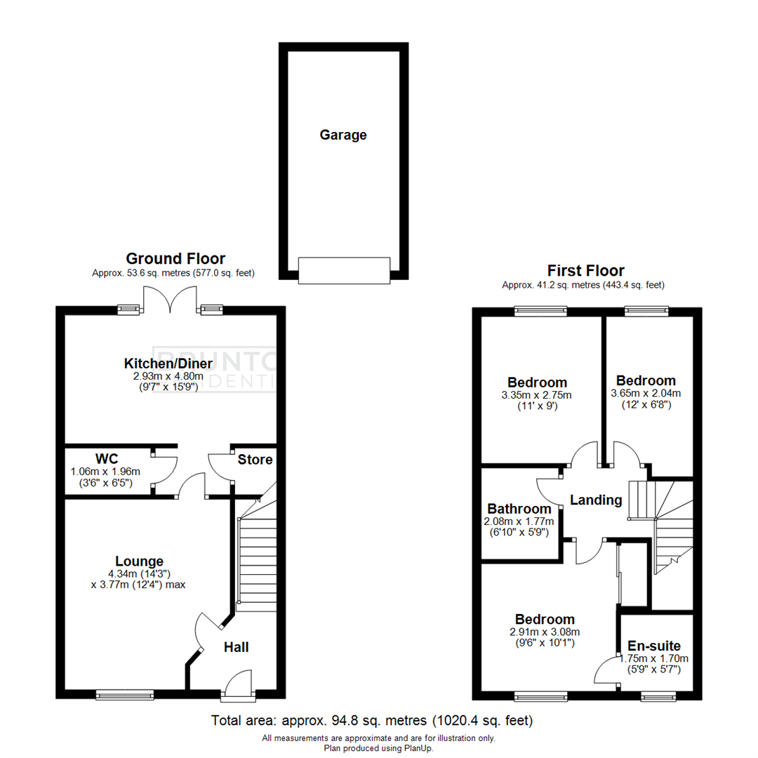 3 bed semi-detached house for sale in Bridget Gardens, Great Park - Property Floorplan