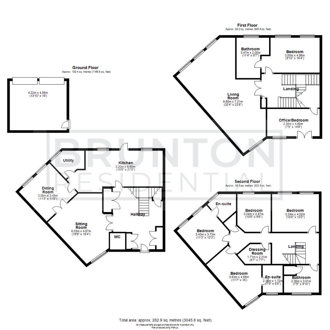 6 bed end of terrace house for sale in Featherstone Grove, Great Park - Property Floorplan