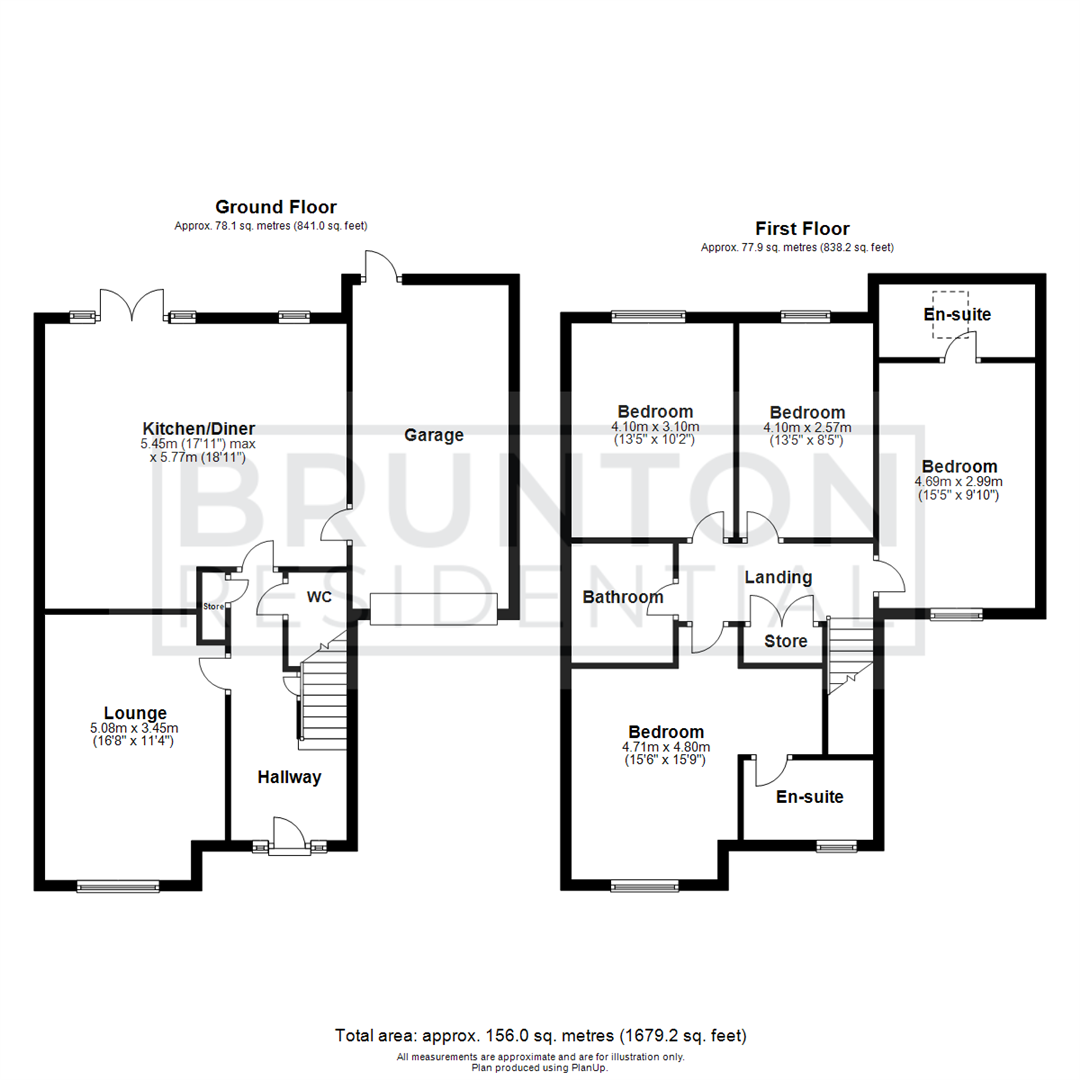 4 bed detached house for sale in Horseshoe Way, Morpeth - Property Floorplan