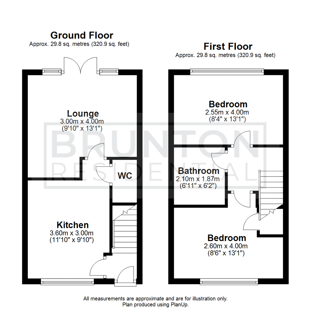 2 bed terraced house to rent in Hutchinson Court, Sheraton Park - Property Floorplan