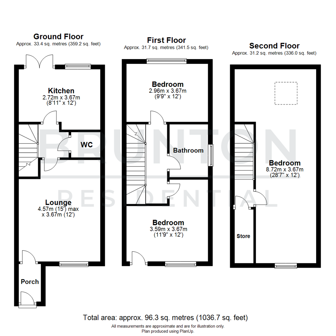 3 bed semi-detached house for sale in Speckledwood Way, Great Park - Property Floorplan