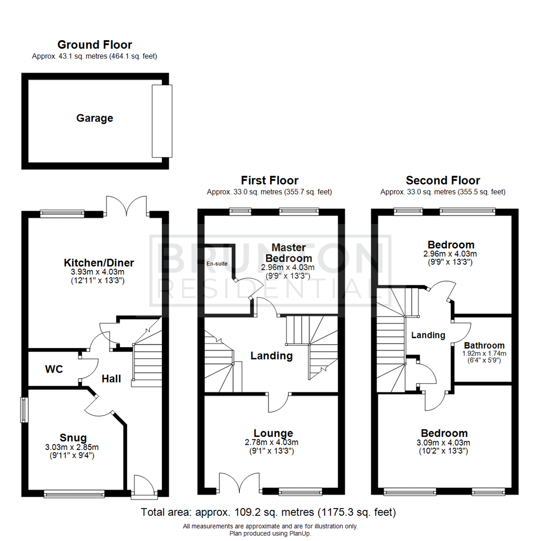 3 bed semi-detached house for sale in Elmwood Park Gardens, Great Park - Property Floorplan
