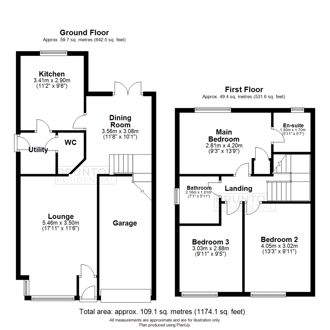 3 bed semi-detached house for sale in Nuthatch Close, Newcastle Upon Tyne - Property Floorplan