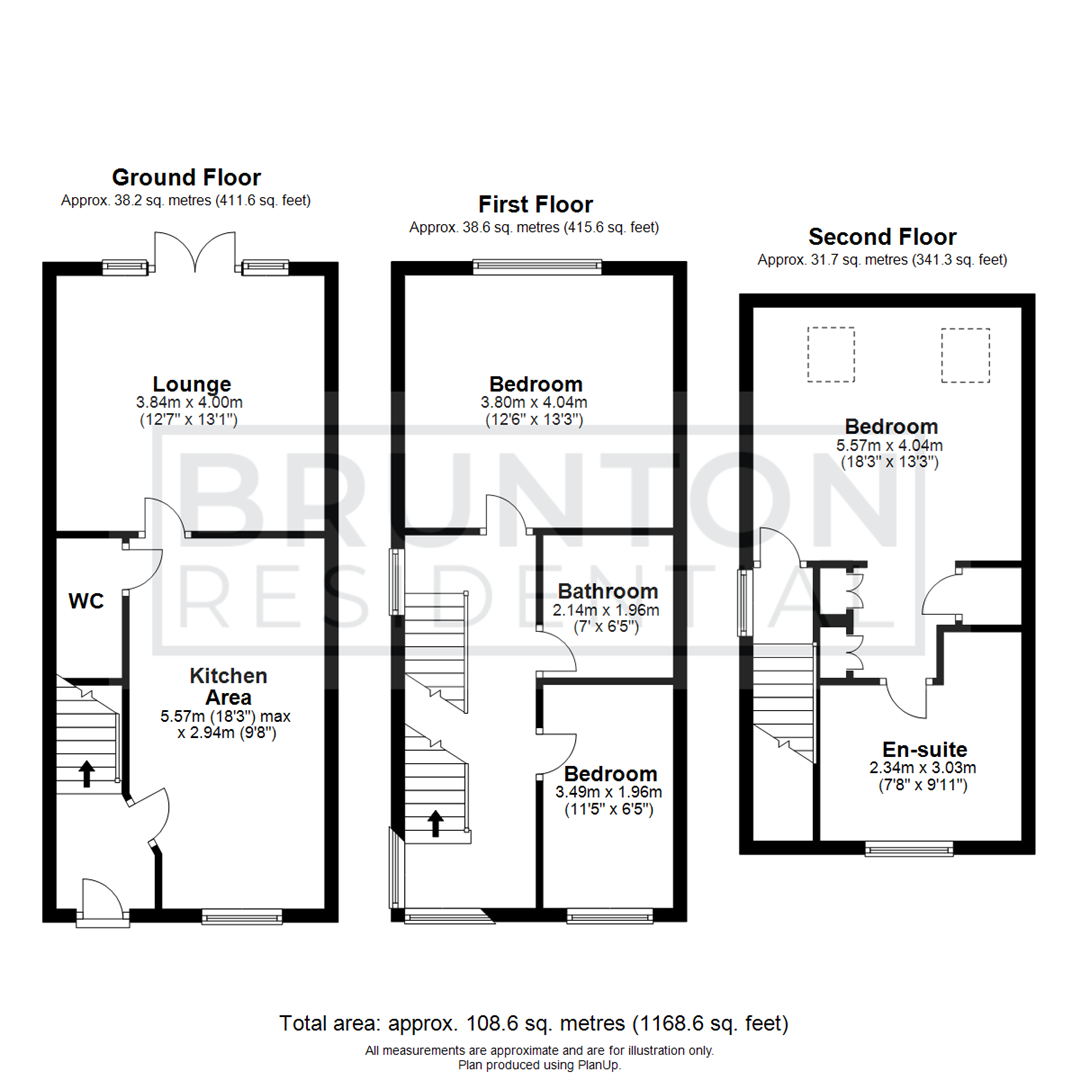 3 bed semi-detached house for sale in Roseden Way, Great Park - Property Floorplan