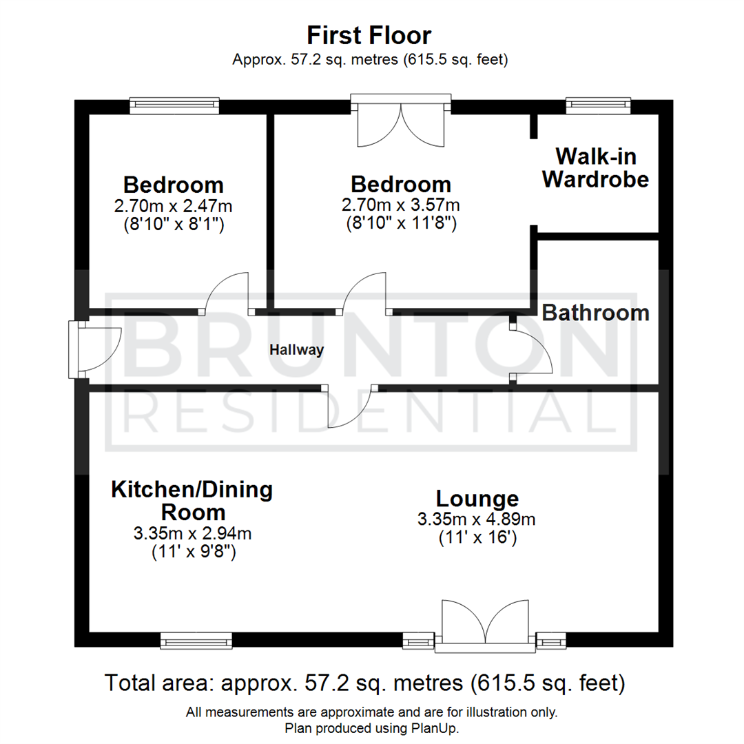 2 bed flat for sale in Wisteria Place, Great Park - Property Floorplan