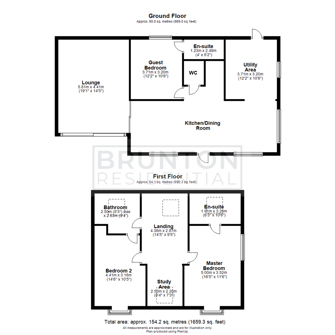 3 bed detached house for sale in Gubeon Farm, Morpeth - Property Floorplan