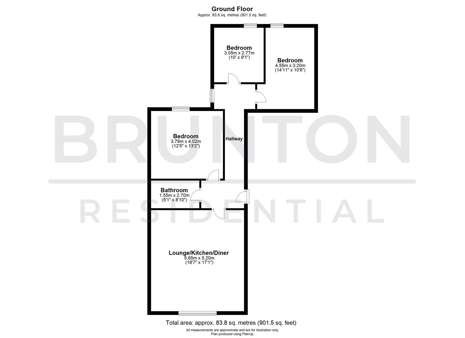 3 bed apartment to rent in Osborne Terrace, Jesmond - Property Floorplan