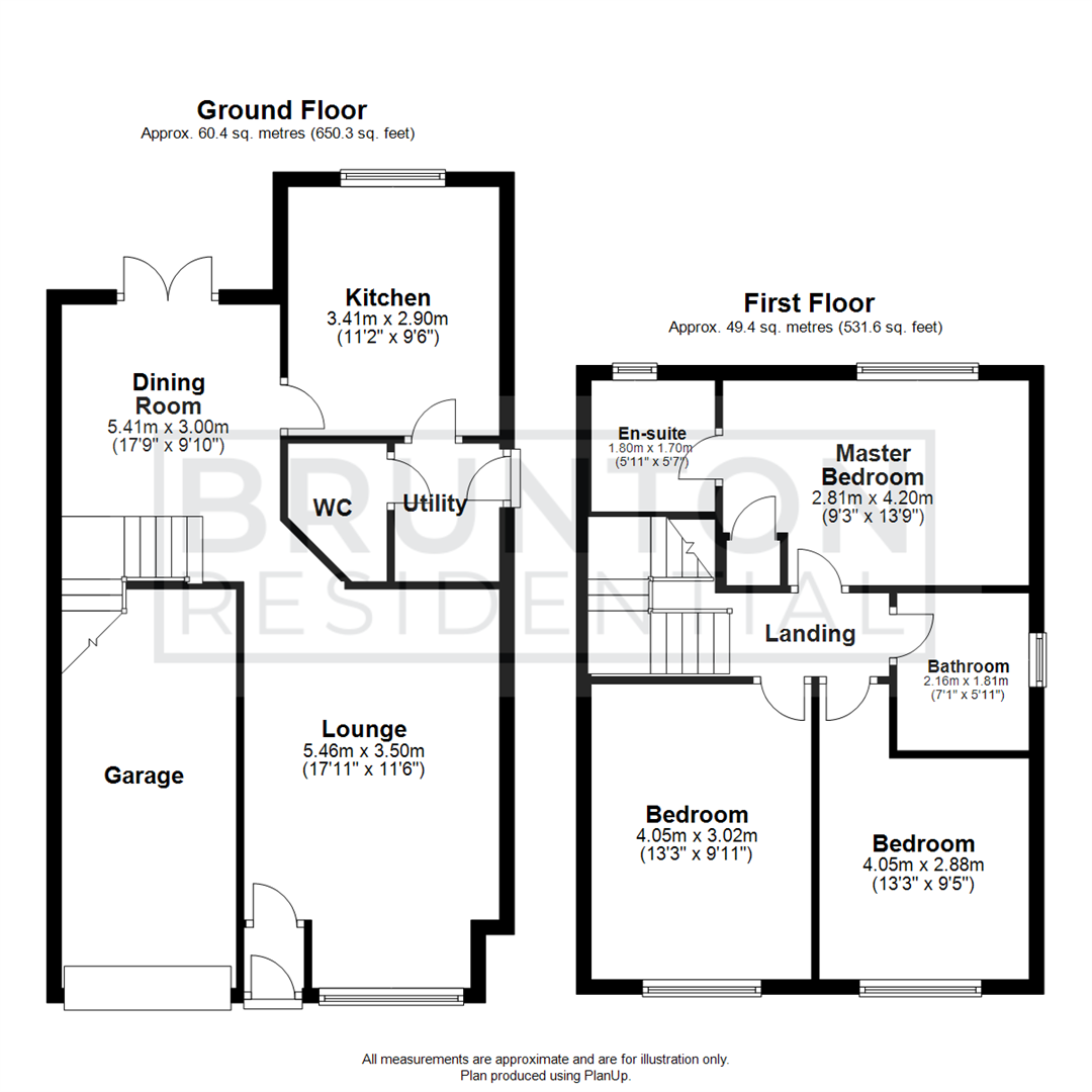 3 bed detached house for sale in Linnet Close, Wideopen - Property Floorplan