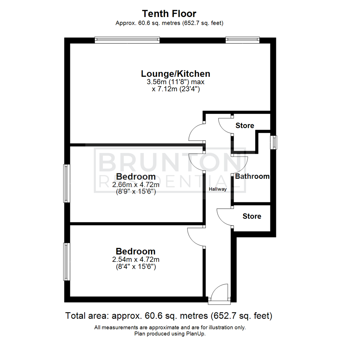 2 bed flat for sale in Park Road, Newcastle Upon Tyne - Property Floorplan