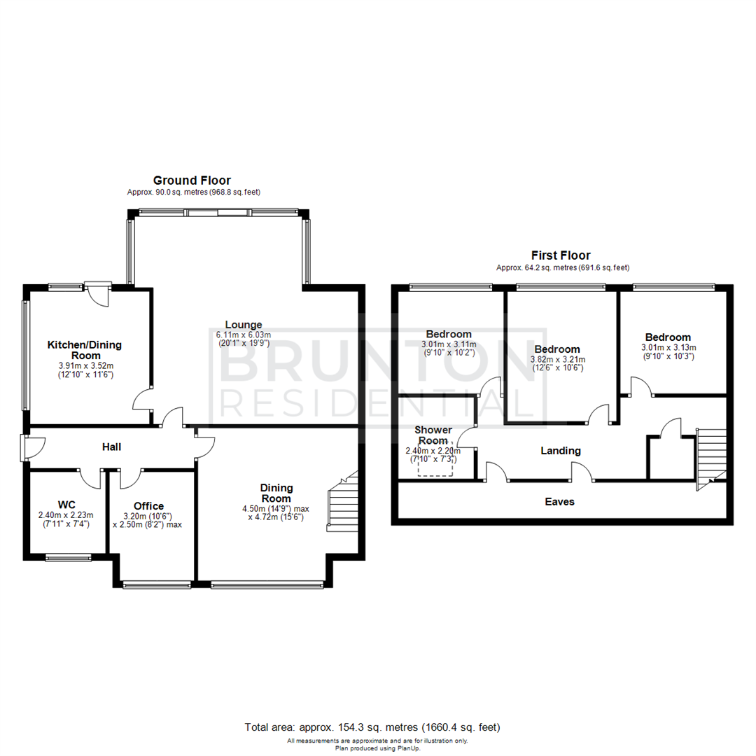 3 bed semi-detached bungalow for sale in Gosforth Park Villas, North Gosforth - Property Floorplan