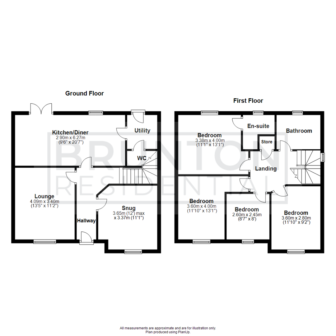 4 bed detached house for sale in Elmwood Park Gardens, Great Park - Property Floorplan