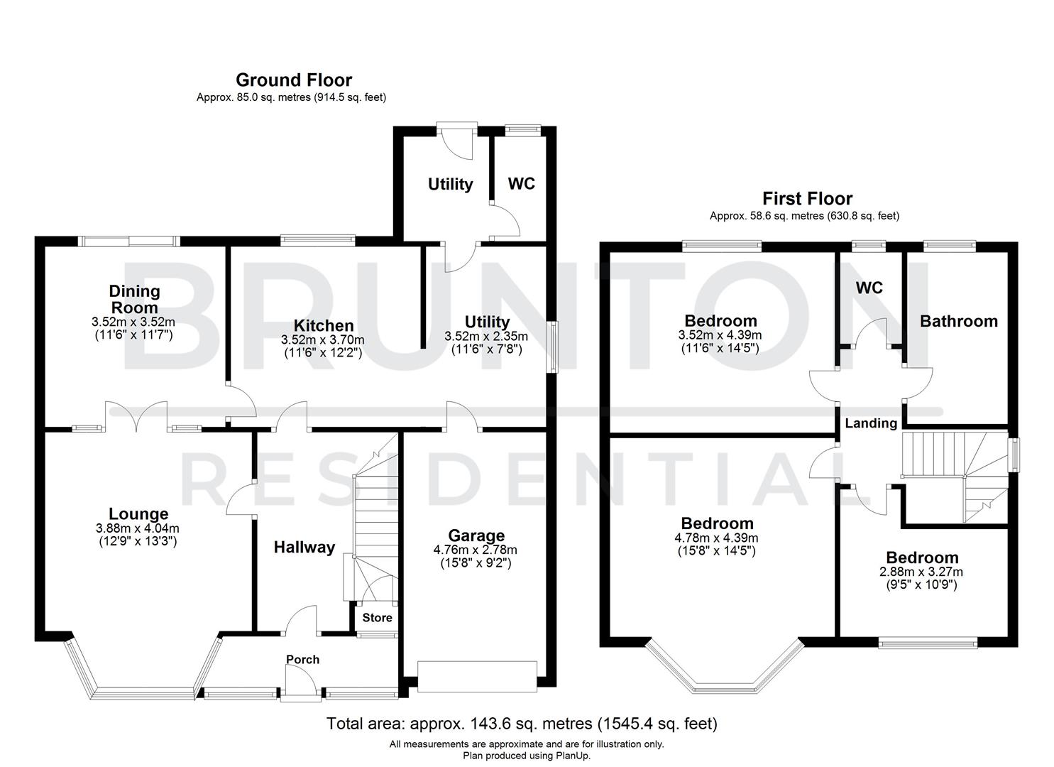 3 bed semi-detached house for sale in Newlands Avenue, Gosforth - Property Floorplan