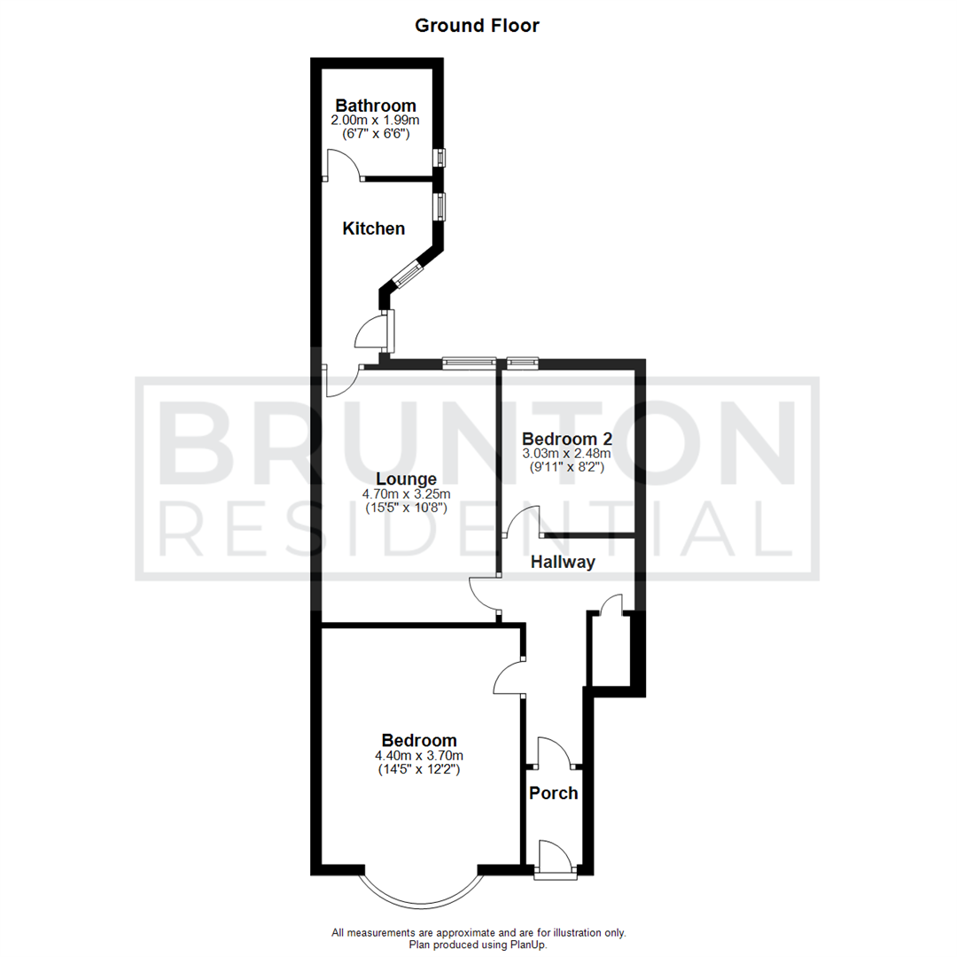 2 bed flat for sale in Mayfair Road, Jesmond - Property Floorplan