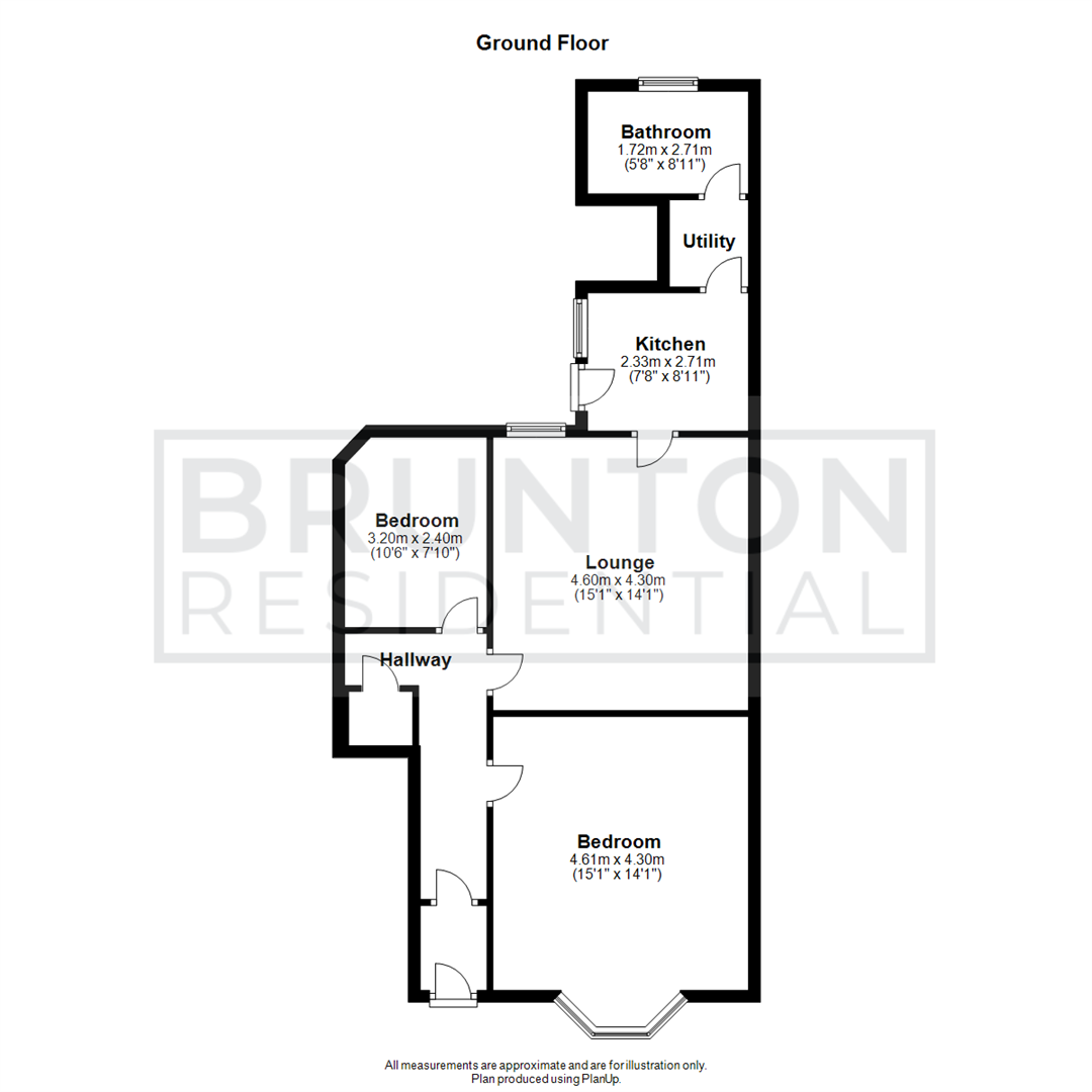 2 bed flat for sale in King John Terrace, Heaton - Property Floorplan