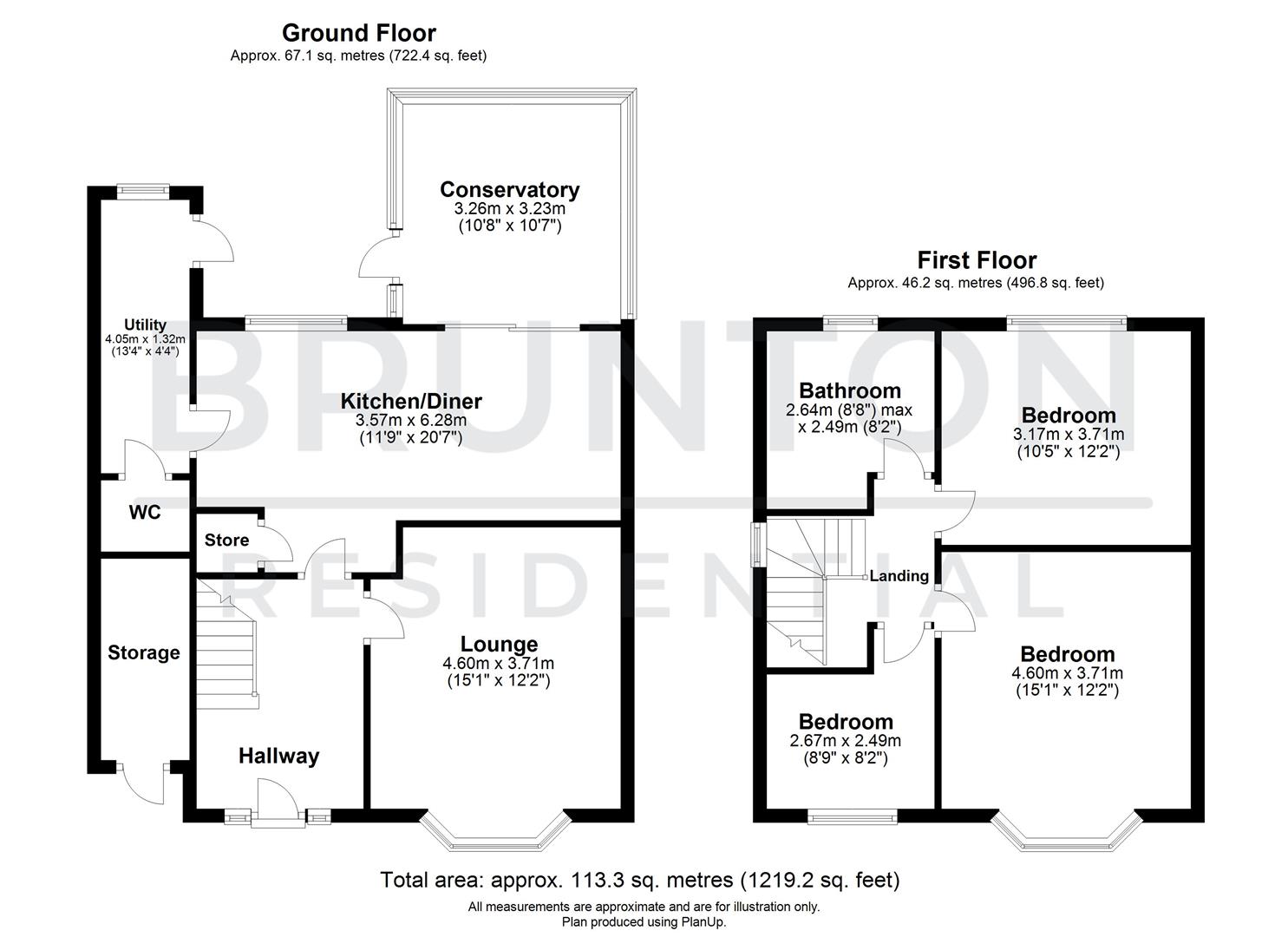 3 bed semi-detached house for sale in Berkeley Square, Newcastle Upon Tyne - Property Floorplan