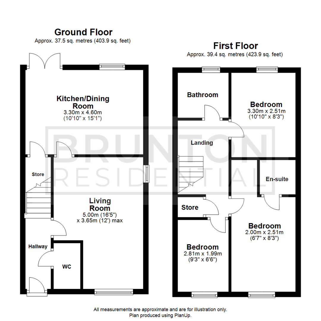 3 bed semi-detached house for sale in Rose Gardens, Morpeth - Property Floorplan
