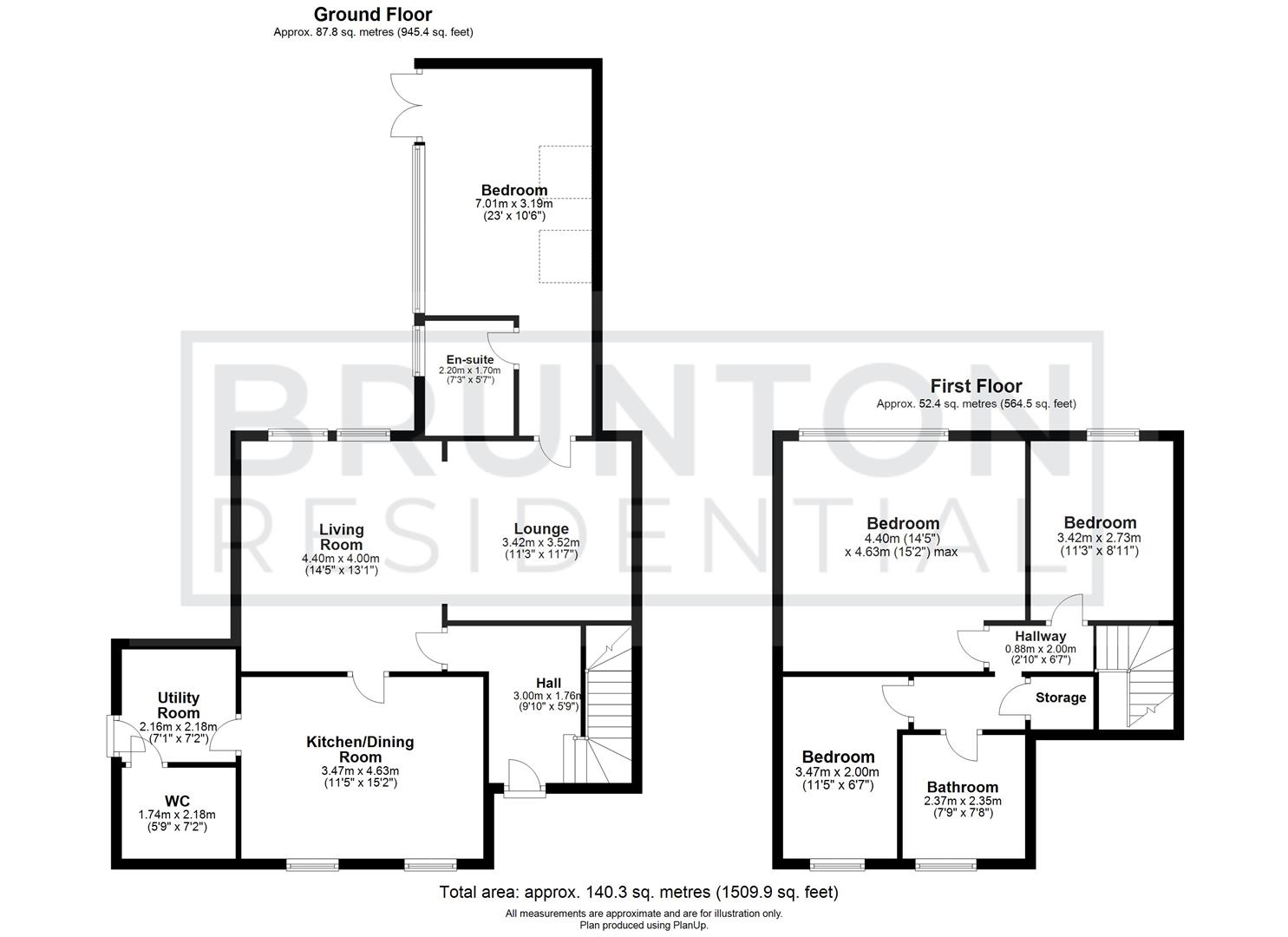 4 bed semi-detached house for sale, Newbrough - Property Floorplan