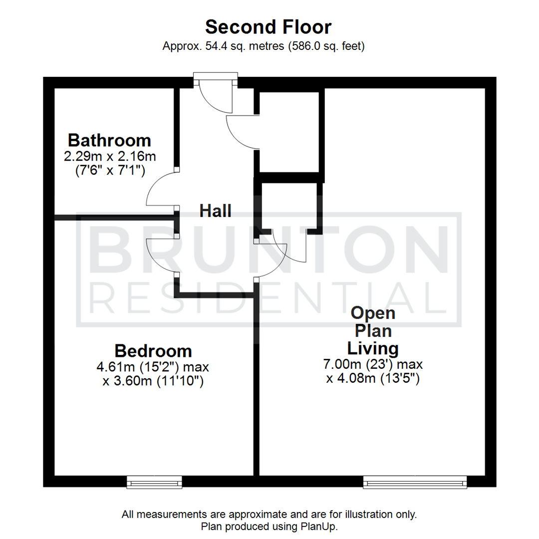 1 bed apartment for sale in Duke Street, North Shields - Property Floorplan