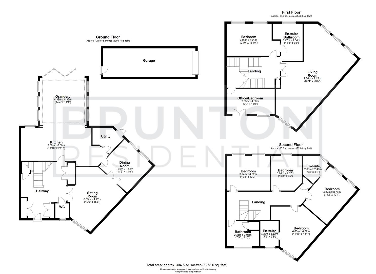 6 bed town house for sale in Featherstone Grove, Great Park - Property Floorplan