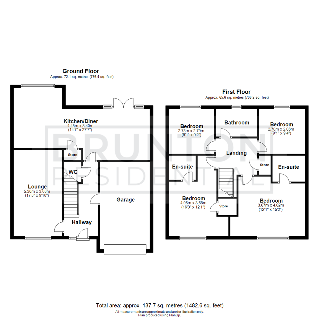 4 bed detached house for sale in Cranbrook, Cramlington - Property Floorplan