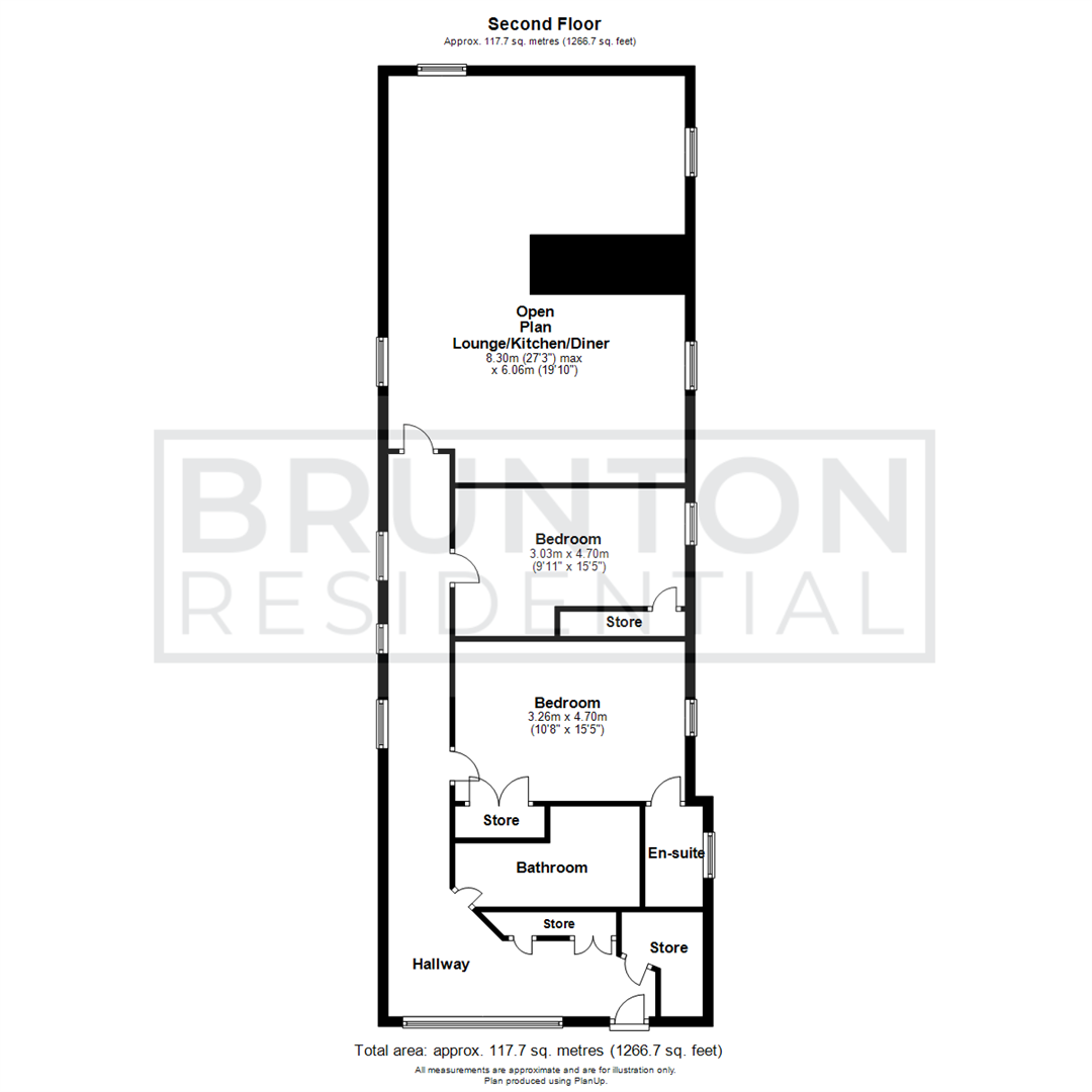2 bed apartment for sale in Osborne Villas, Jesmond - Property Floorplan