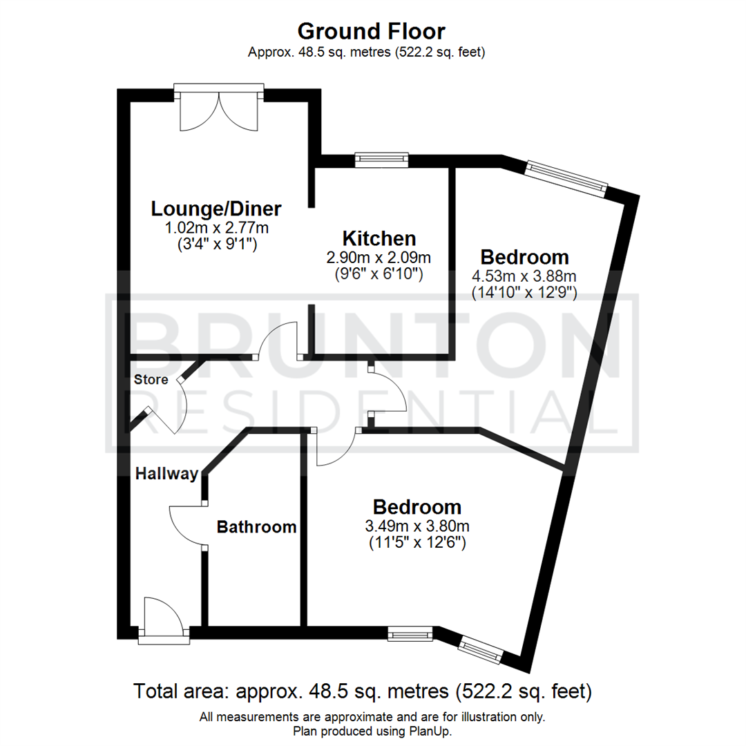 2 bed apartment for sale in Heron Crescent, Great Park - Property Floorplan