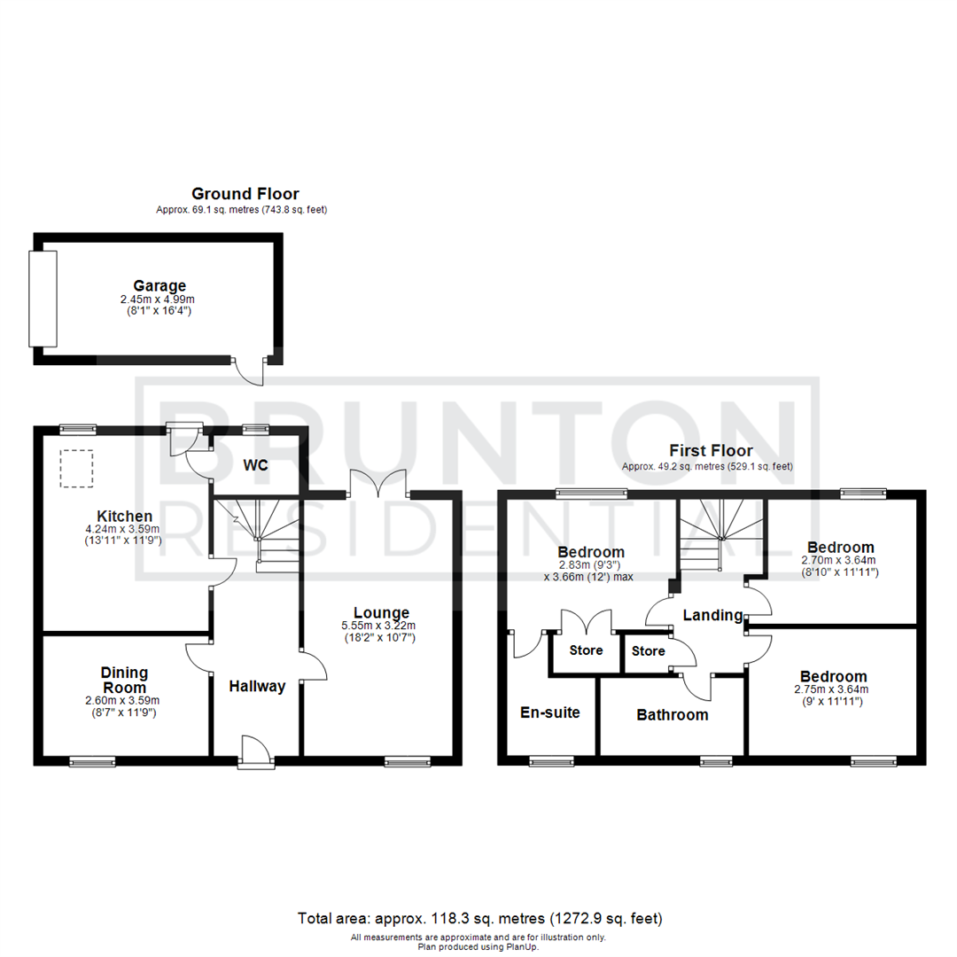 3 bed terraced house for sale in Warkworth Woods, Gosforth - Property Floorplan
