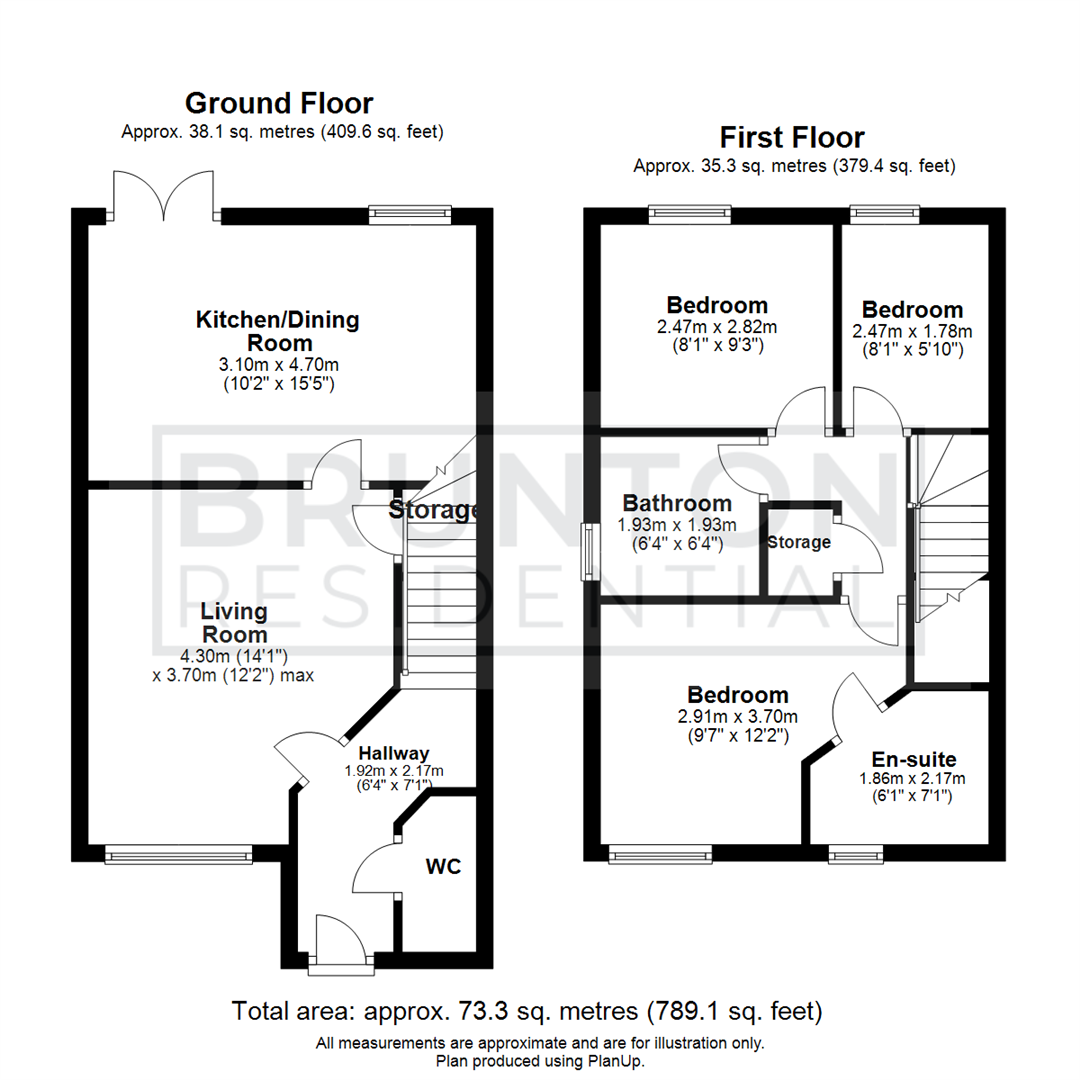 3 bed semi-detached house for sale in Augusta Park Way, Dinnington - Property Floorplan