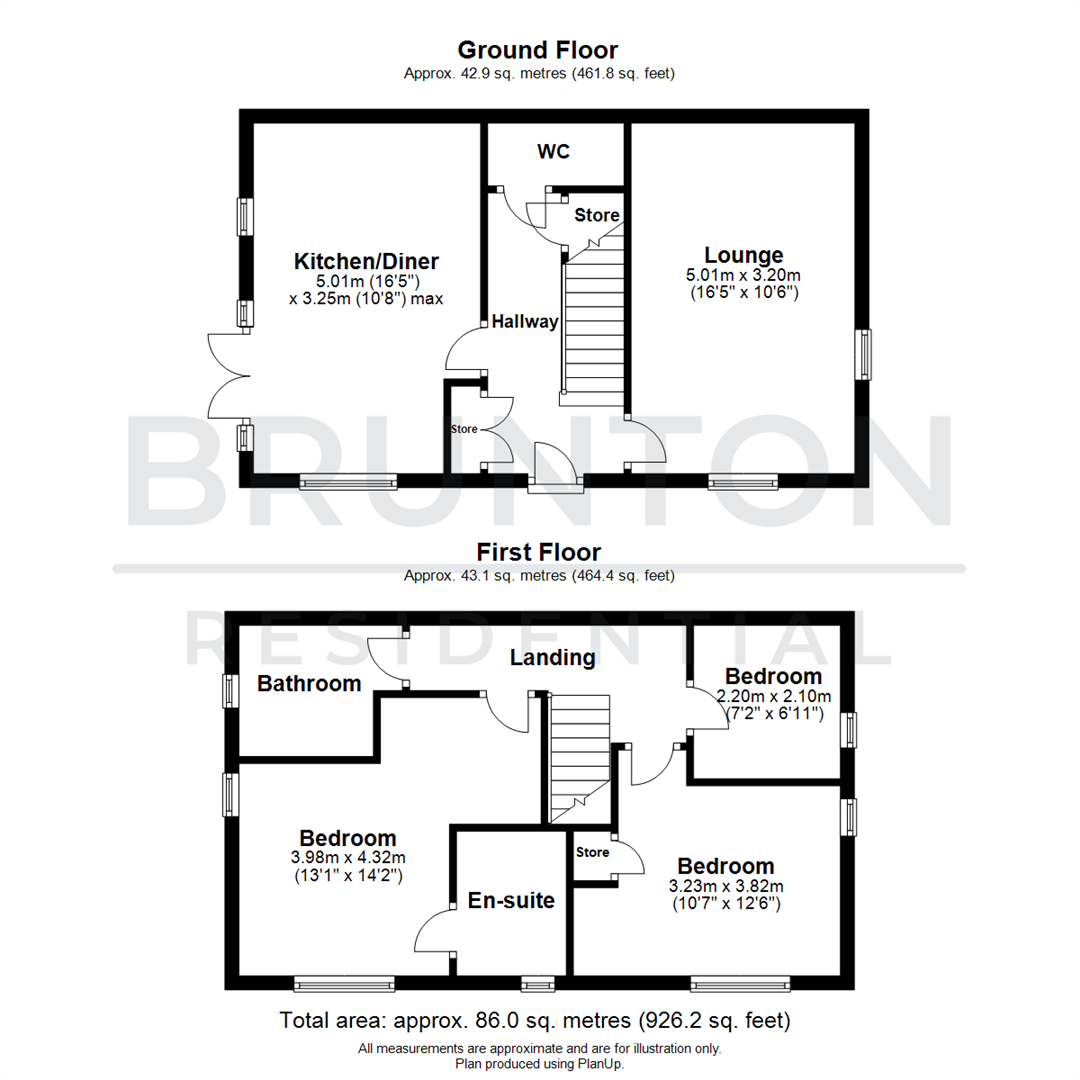 3 bed semi-detached house for sale in Ascot Drive, North Gosforth - Property Floorplan