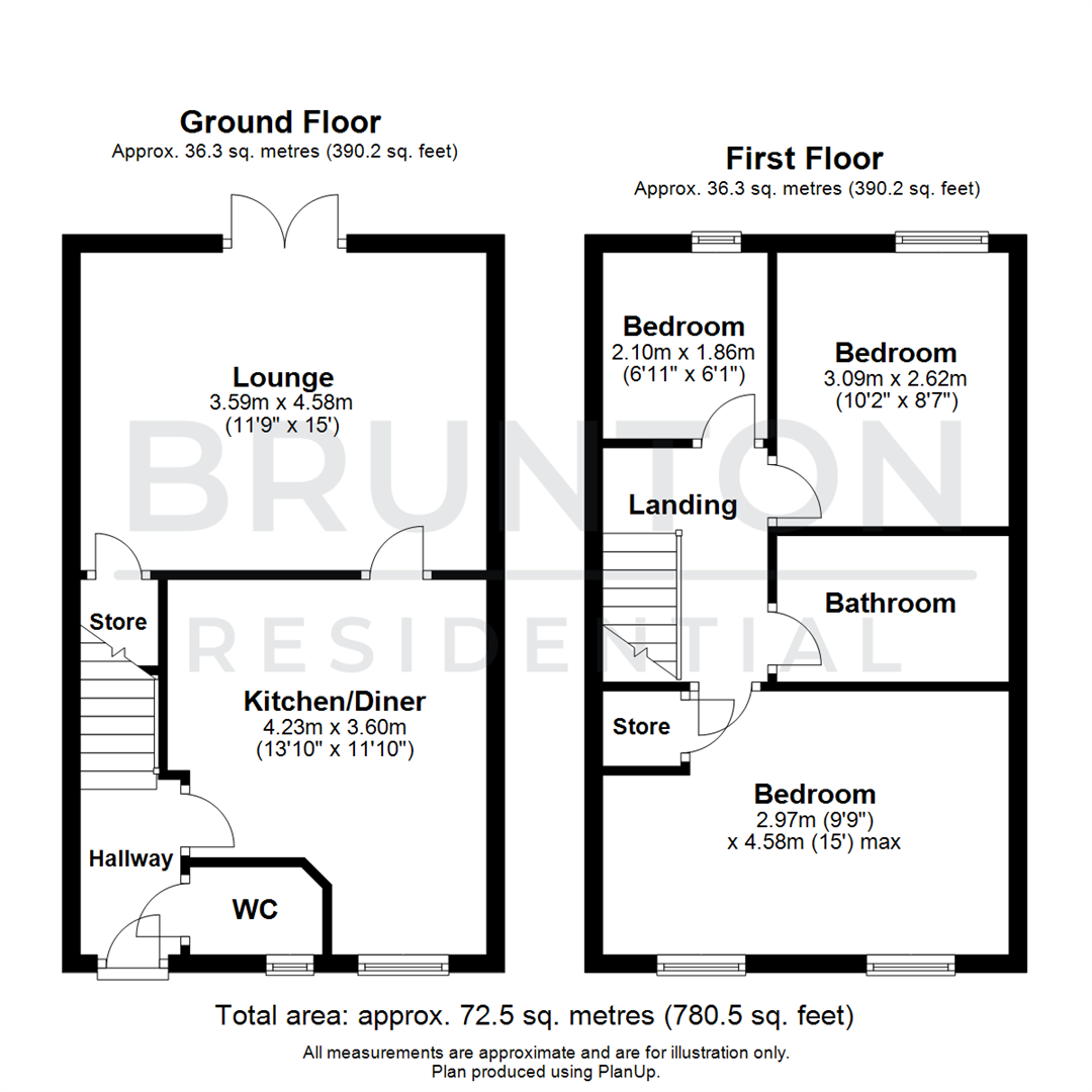 3 bed semi-detached house for sale in Lazonby Way, Newcastle Upon Tyne - Property Floorplan