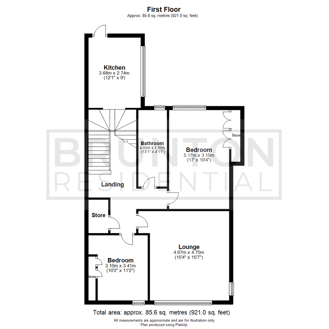 2 bed apartment for sale in Washington Terrace, North Shields - Property Floorplan