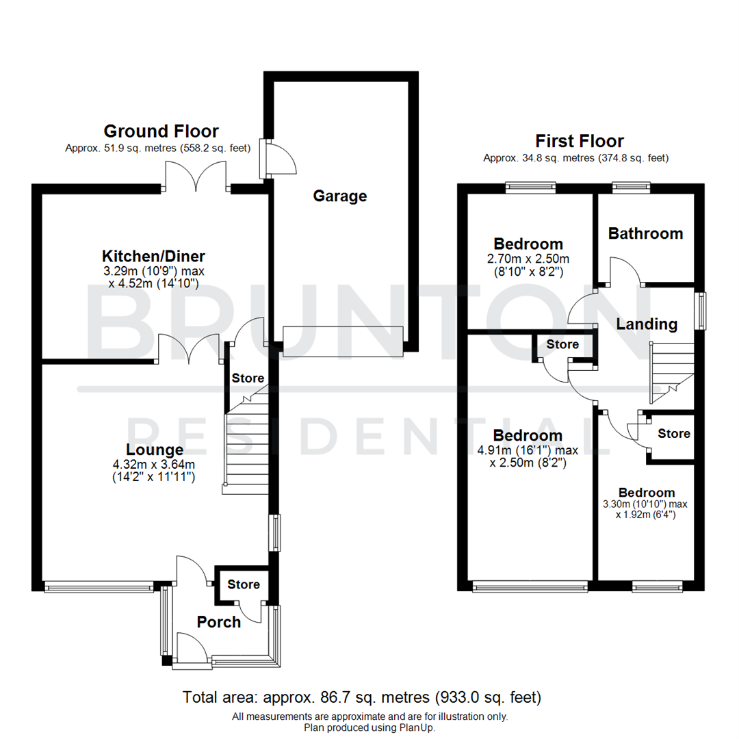 3 bed semi-detached house for sale in Englefield Close, Kingston Park - Property Floorplan