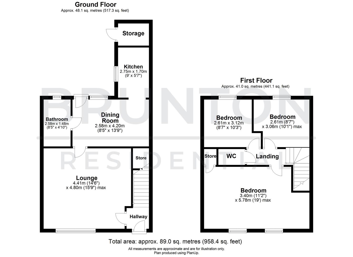3 bed terraced house for sale in St. Mary's Field, Morpeth - Property Floorplan