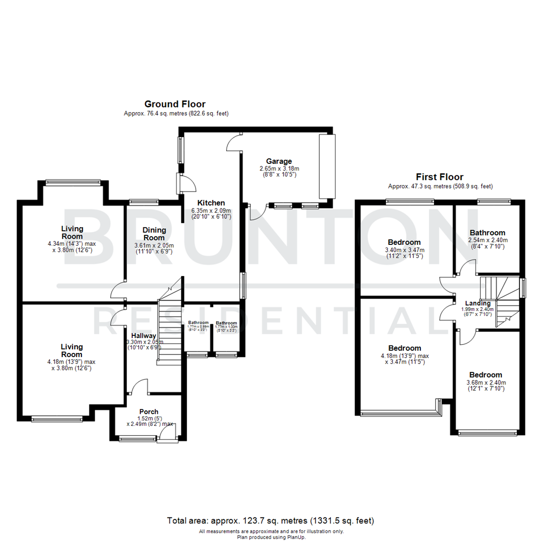 3 bed semi-detached house for sale in High Ridge, Newcastle Upon Tyne - Property Floorplan