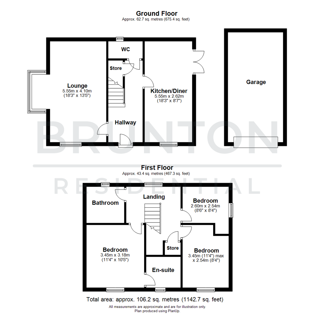 3 bed detached house for sale in Brandling Way, Morpeth - Property Floorplan