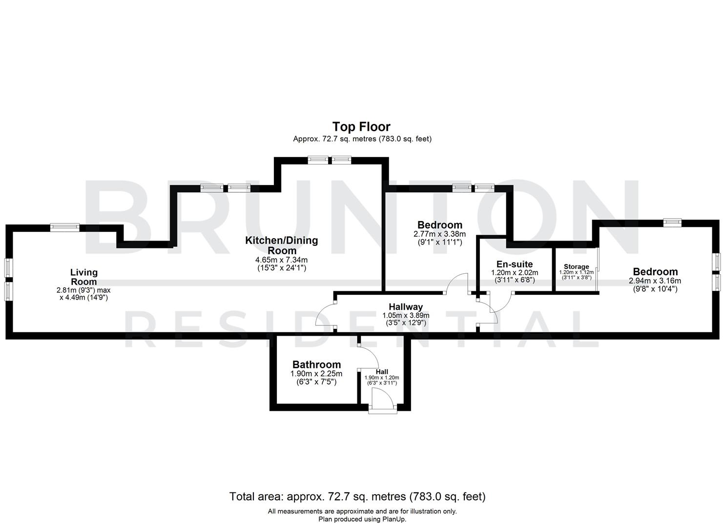 2 bed apartment for sale in Main Street, Newcastle Upon Tyne - Property Floorplan