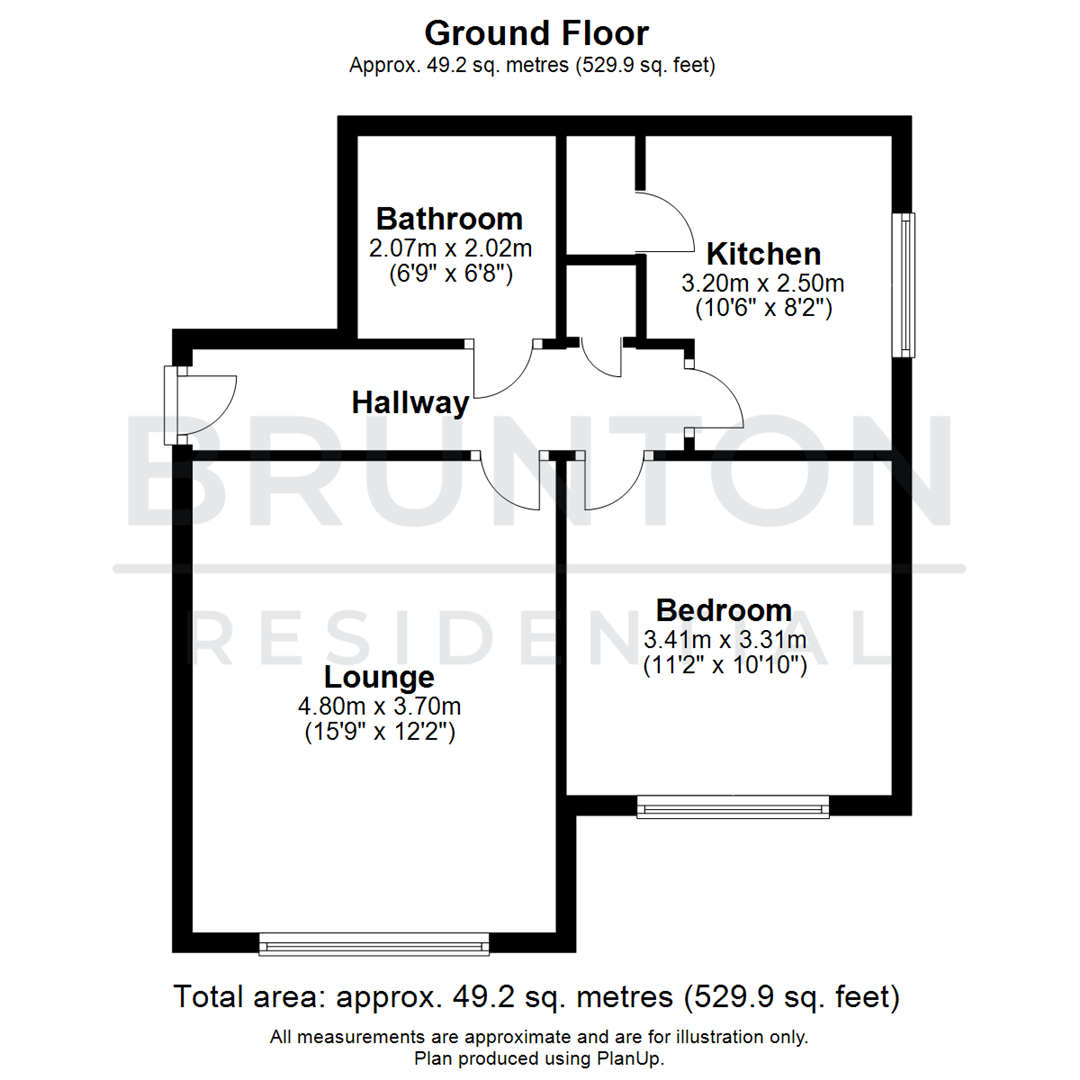 1 bed flat for sale in Regency Apartments, Killingworth - Property Floorplan