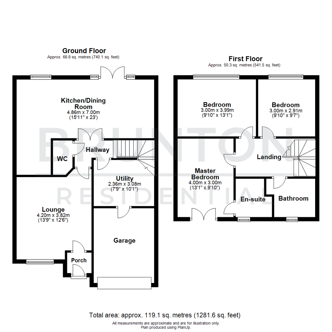 3 bed detached house for sale in Collier Gardens, Hazlerigg - Property Floorplan