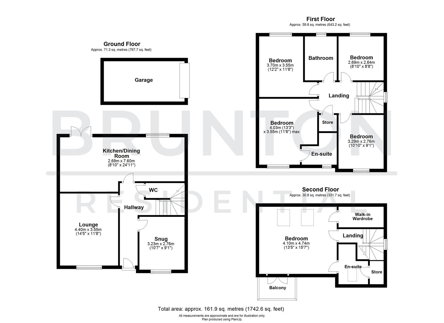 5 bed detached house for sale in Roseden Way, Great Park - Property Floorplan