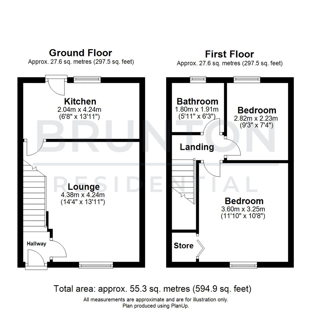 2 bed terraced house for sale in Hedgefield View, Cramlington - Property Floorplan