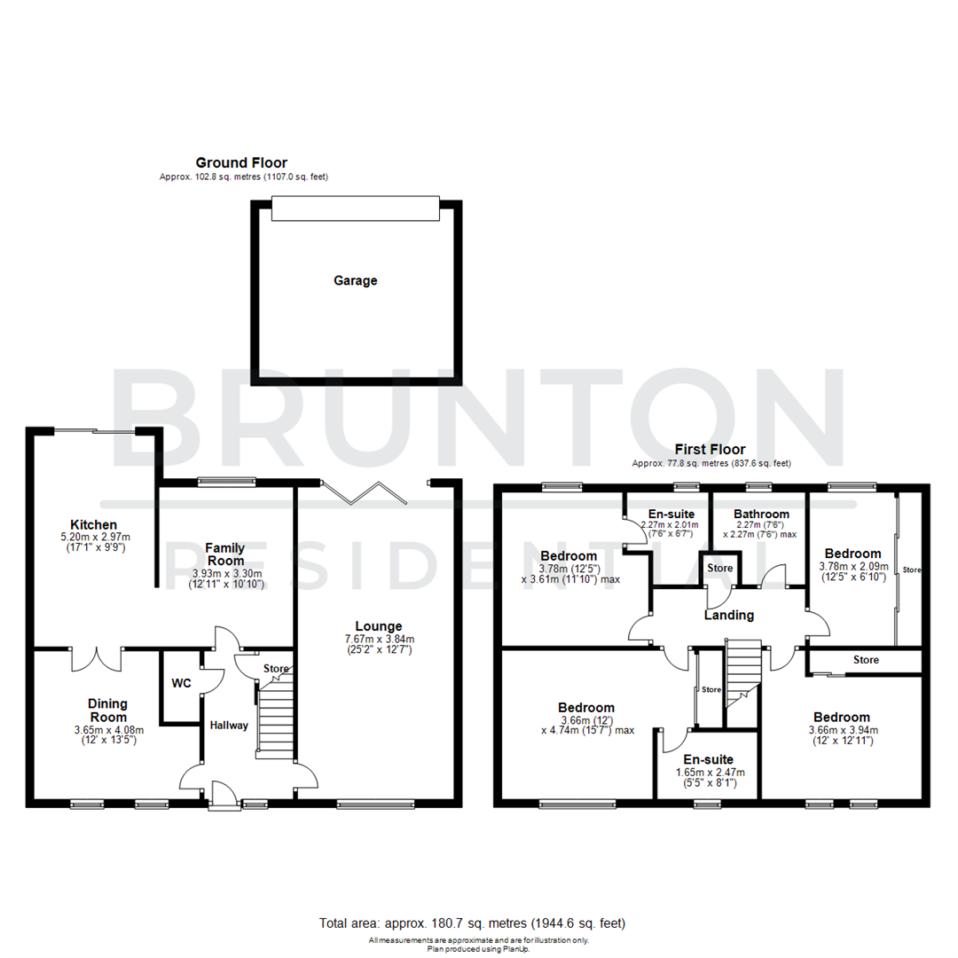 4 bed detached house for sale in Eden Walk, Morpeth - Property Floorplan