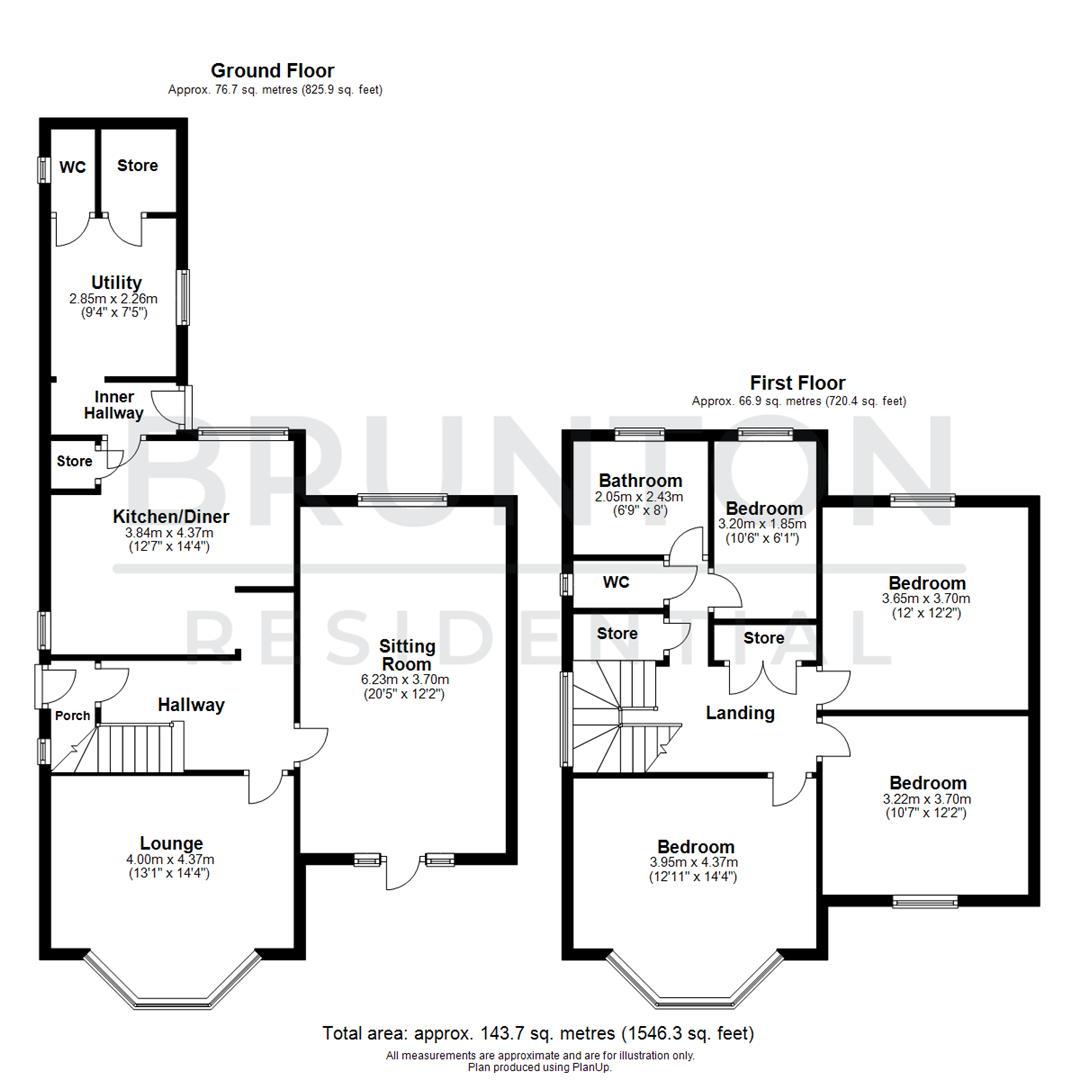 4 bed semi-detached house for sale in Rye Close, Hexham - Property Floorplan