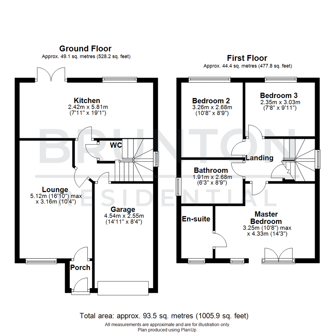 3 bed detached house to rent in Poppy Place, Great Park - Property Floorplan