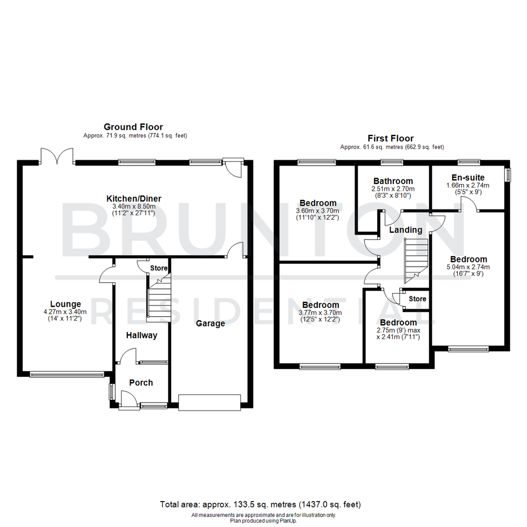 4 bed semi-detached house for sale in Linacre Close, Kingston Park - Property Floorplan