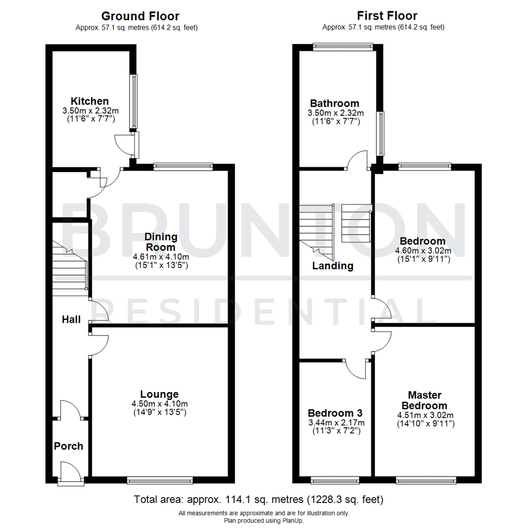 3 bed terraced house for sale in Glen Terrace, Hexham - Property Floorplan