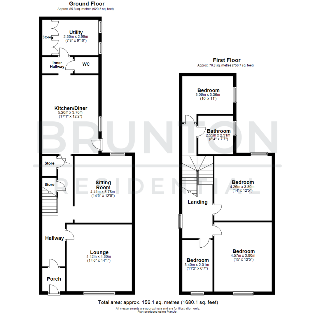 4 bed end of terrace house for sale in Ivy Road, Newcastle upon Tyne - Property Floorplan